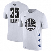 Warriors 35 Kevin Durant White 2019 NBA All Star Game Men's T Shirt,baseball caps,new era cap wholesale,wholesale hats